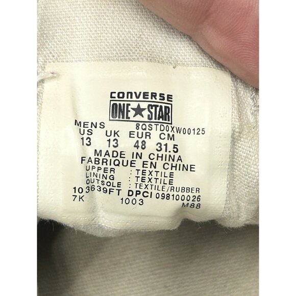 Converse One Star Mens Black White Size 13 Y2K Vintage Low Top Shoes Lace Up - Picture 10 of 10